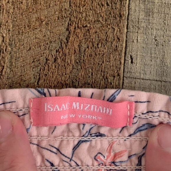 Isaac Mizrahi Pink Floral Cami Romper One Piece with snap leg closure - 12M - Picture 3 of 8